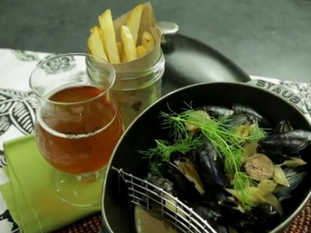 belgian ale mussels recipe with fries 
