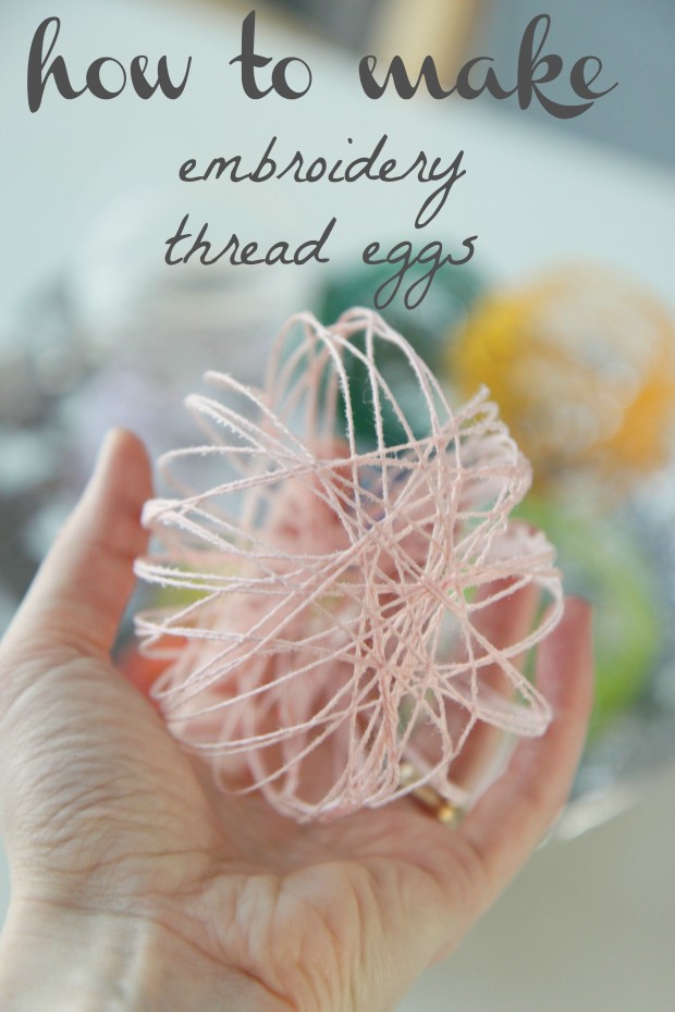 how to make embroidery thread eggs for easter
