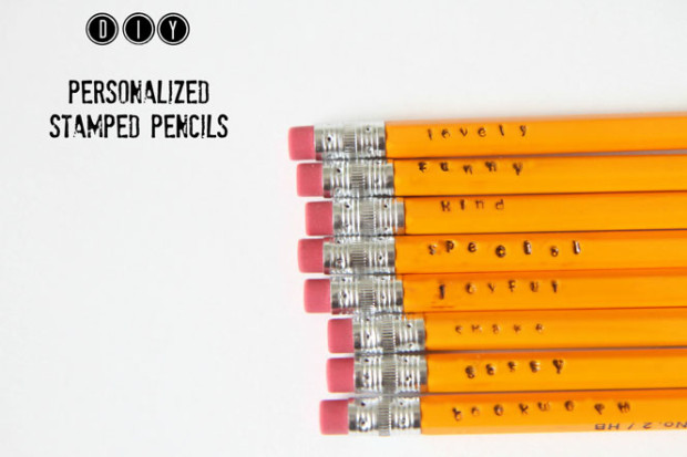 DIY personalized pencils craft for back to school 