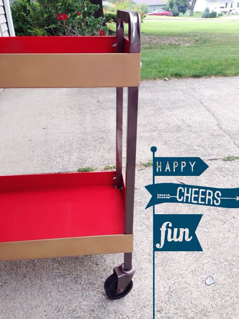 DIY drink cart for tailgating
