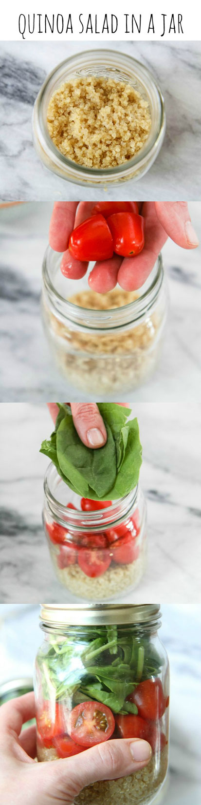 instructions quinoa salad in a jar